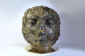 Giuseppe D'Angelo una scultura un viso in marmo emperador e bronzo 