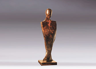 Giuseppe D'Angelo scultore opera in bronzo e tormalina nera