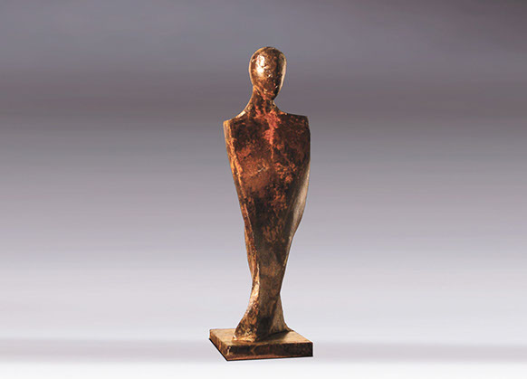 Giuseppe D'Angelo scultore opera in bronzo e tormalina nera