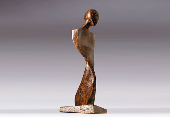 Giuseppe D'Angelo scultore opera in bronzo e tormalina nera