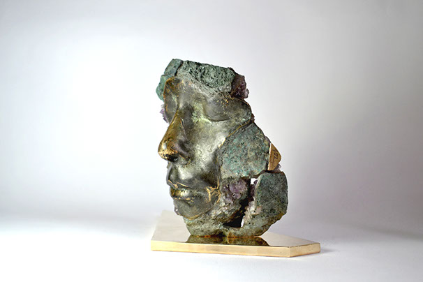 Giuseppe D'Angelo scultore opera in bronzo e tormalina nera