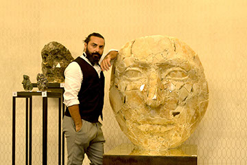 Giuseppe D'Angelo scultore opera in bronzo e tormalina nera