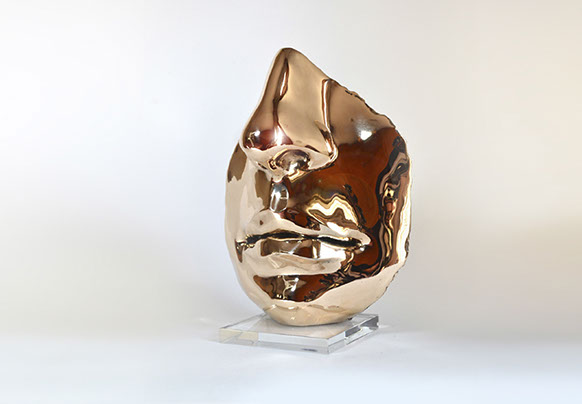 Giuseppe D'Angelo scultore opera in bronzo e tormalina nera