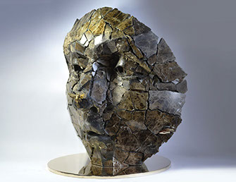 Giuseppe D'Angelo una scultura un viso in marmo emperador e bronzo 