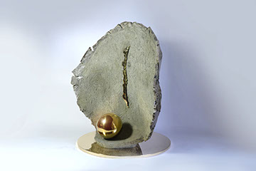 Giuseppe D'Angelo una scultura un viso in marmo emperador e bronzo 