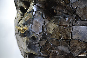 Giuseppe D'Angelo una scultura un viso in marmo emperador e bronzo 