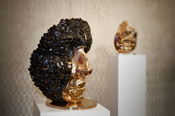 Giuseppe D'Angelo scultore opera in bronzo e tormalina nera