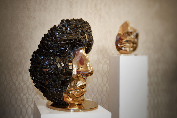 Giuseppe D'Angelo scultore opera in bronzo e tormalina nera