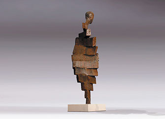 Giuseppe D'Angelo scultore opera in bronzo e tormalina nera