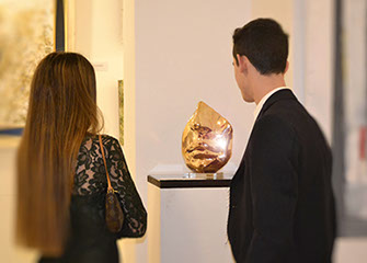 Giuseppe D'Angelo scultore opera in bronzo e tormalina nera