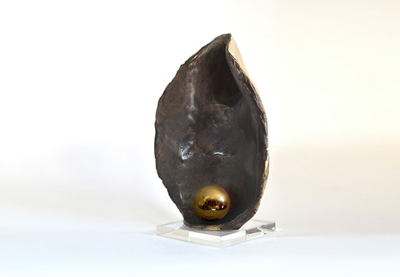 Giuseppe D'Angelo scultore opera in bronzo e tormalina nera