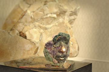 Giuseppe D'Angelo scultura in ametista e bronzo