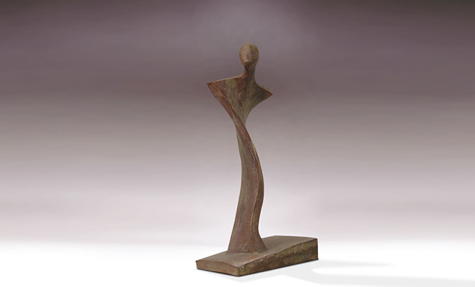 Giuseppe D'Angelo scultore opera in bronzo e tormalina nera