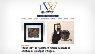 italia rip italia riparte opera in marmo e bronzo 