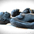 Scultura in cera nera realizzata per Vanessa Beecroft