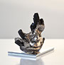 scultura di Giuseppe D'Angelo in bronzo e tormalina nera base cromata