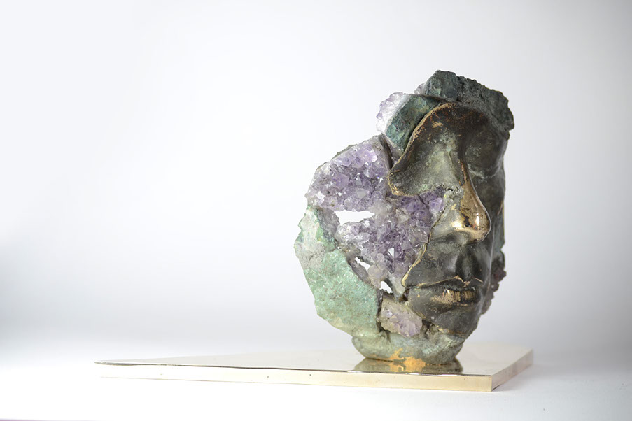 Giuseppe D'Angelo scultore opera in bronzo e ametista