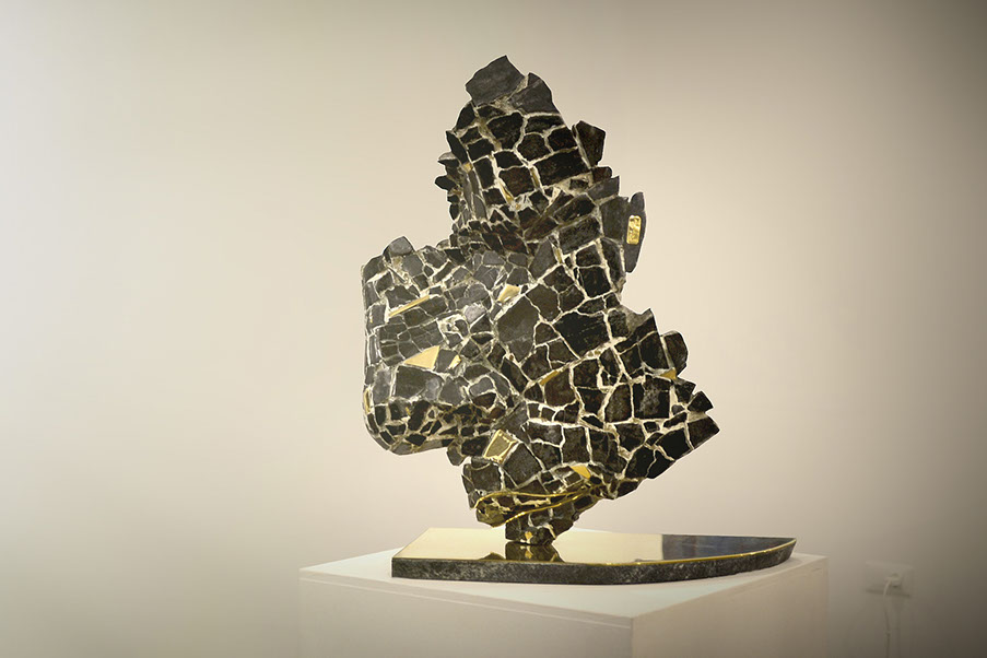 Giuseppe D'Angelo scultura in marmo viso 