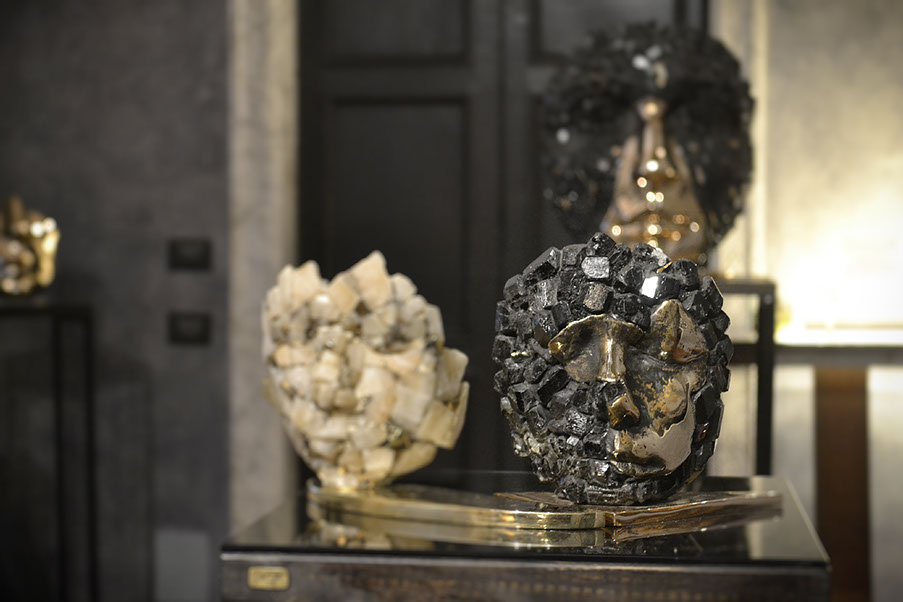 Giuseppe D'Angelo scultore opera in bronzo e tormalina nera